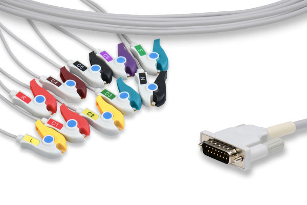 Mortara > Burdick Compatible Direct-Connect EKG Cable
