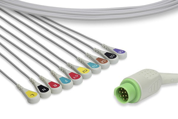 Fukuda Denshi Compatible Direct-Connect ECG Cable