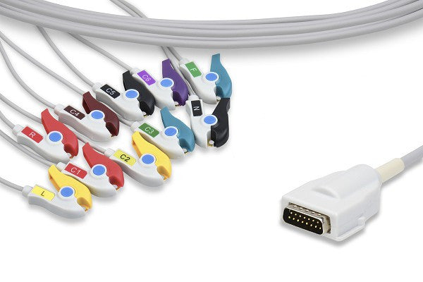 Mortara > Burdick Compatible Direct-Connect EKG Cable