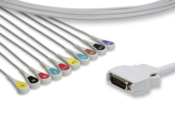Mortara > Burdick Compatible Direct-Connect EKG Cable